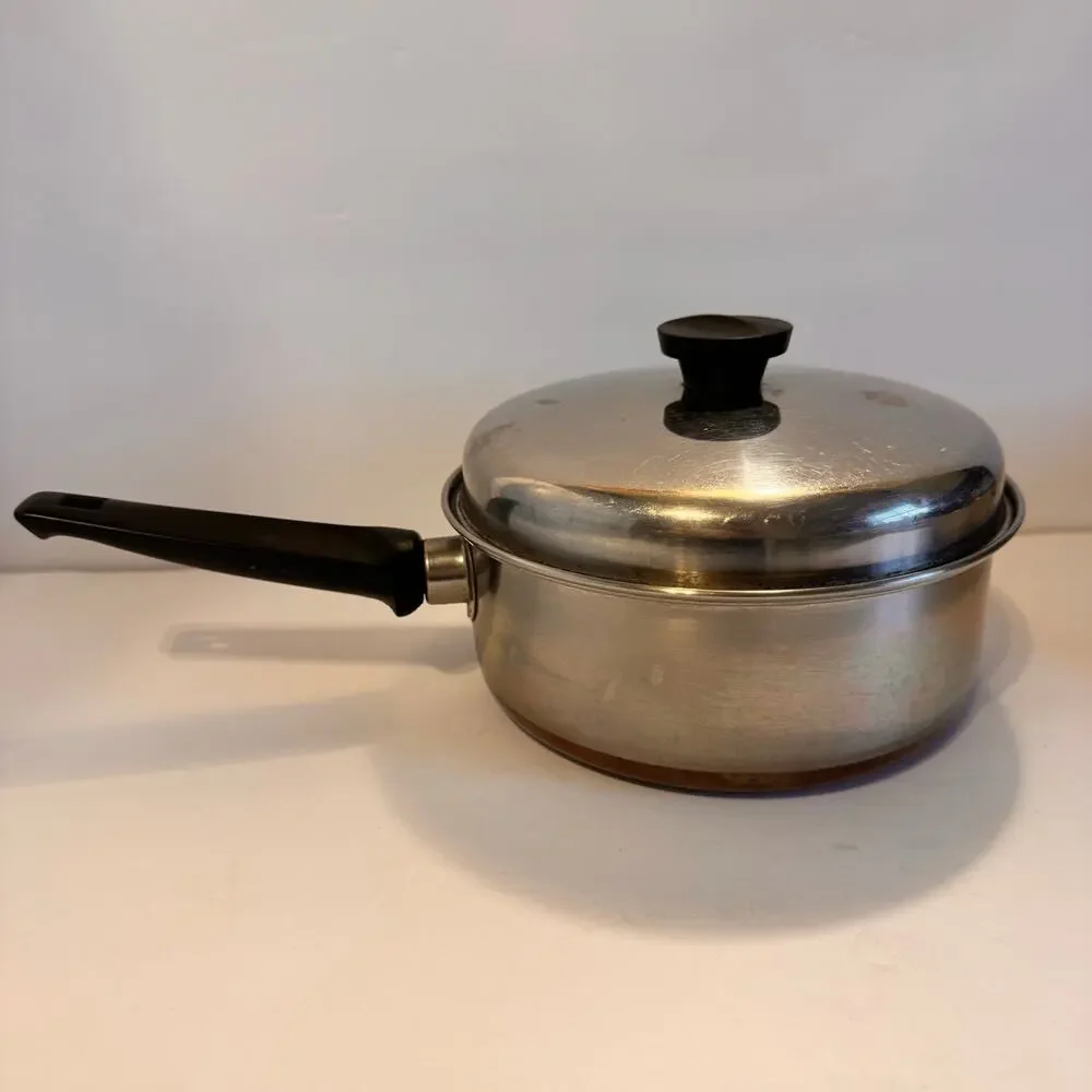 Rare Revere Ware Copper Clad Penney's Line Saucepan & Lid Vintage Ltd Ed 1.5-2 L